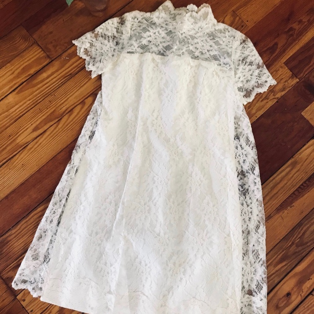 Vintage 1960’s mod lace wedding dress